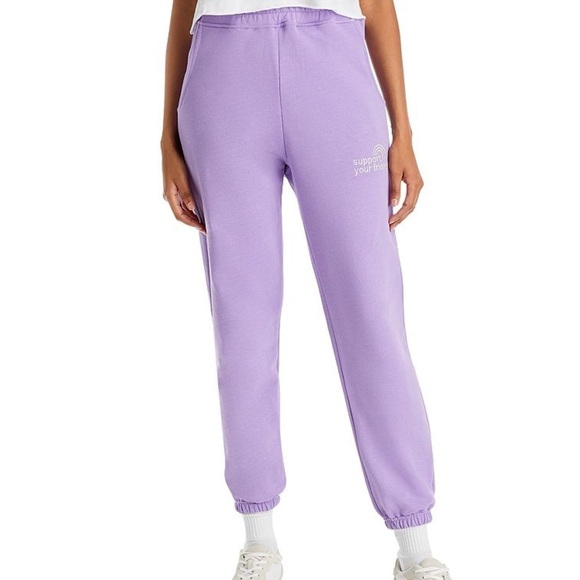Krost The Austin Support Your Friends Cotton Sweatpants in Purple - Picture 1 of 13